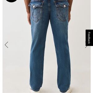 True Religion Geno Relaxed Slim Flap Jeans Size 42X32 NWT